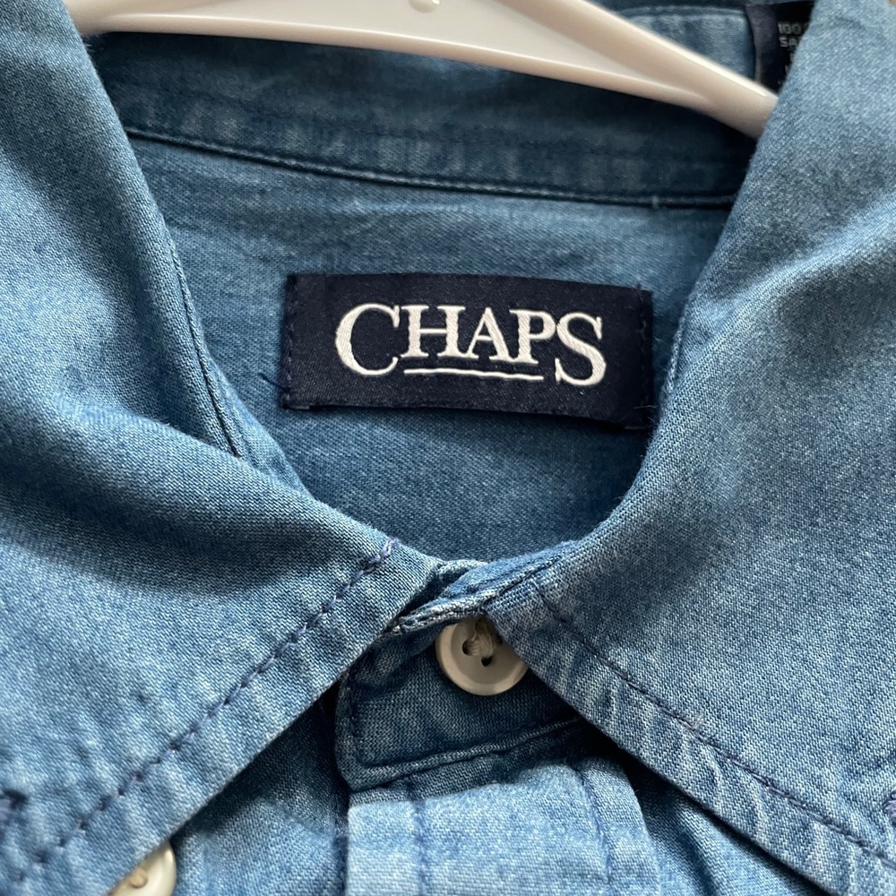 Chaps Chambray Button Down - image 2